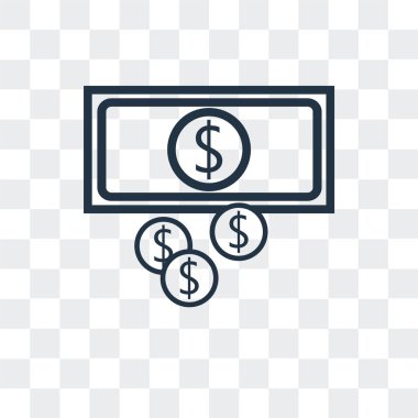 Saydam arka plan üzerinde Get para logo tasarımı izole para vektör simge olsun