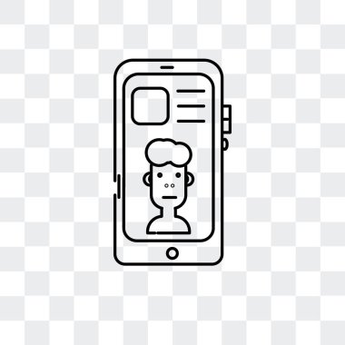 Saydam arka plan üzerinde akıllı izole Smartphone vektör simgesi