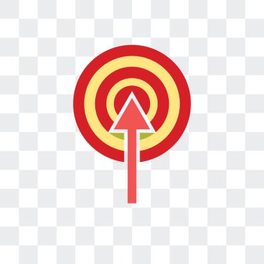 Saydam arka plan üzerinde hedef lo izole hedef vektör simgesi