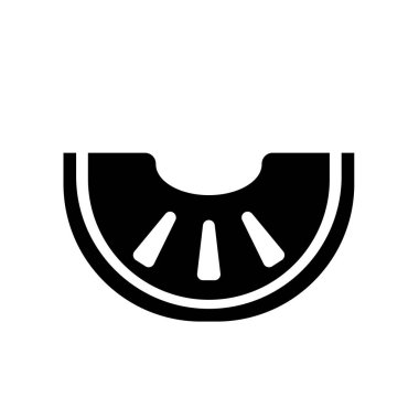 Beyaz arka plan, kavun işareti, foo izole kavun simge vektör