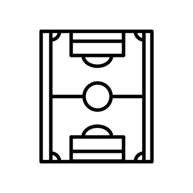 Beyaz arka plan üzerinde futbol izole futbol alanı simge vektör