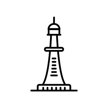 Beyaz arka plan üzerinde Smeato izole Smeaton'ın kule simge vektör