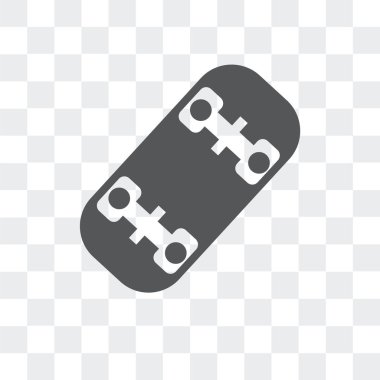 Saydam arka plan üzerinde paten izole kaykay vektör simgesi