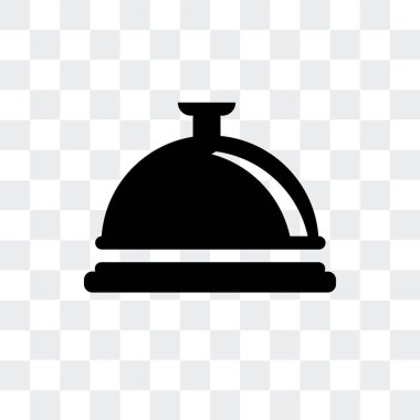 Saydam arka plan üzerinde çan logosu d izole Bell vektör simgesi