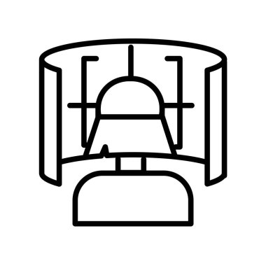 Beyaz arka plan üzerinde alan izole görüş alanı simge vektör