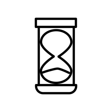 Beyaz arka plan üzerinde kum saati izole kum saati simgesi vektör 