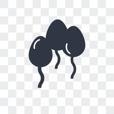 Kayan balonlar şeffaf arka plan üzerinde izole simge vektör