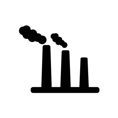 Beyaz arka plan üzerinde nükleer izole nükleer santral simge vektör 