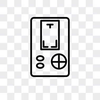 Saydam arka plan üzerinde Video konsolu logo tasarımı izole video konsolu vektör simgesi