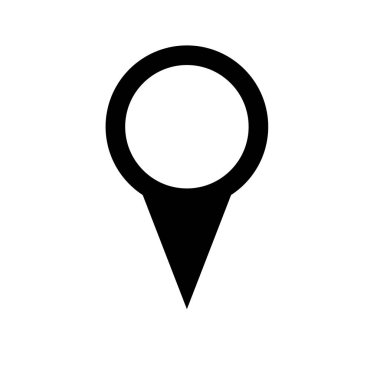 PIN simge vektör izole beyaz arka plan, PIN işareti, sistemi