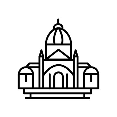 Beyaz backg izole harcanıp gitti verahibe simge vektör Bazilikası