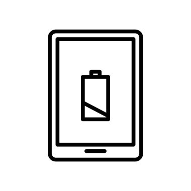 Beyaz arka plan üzerinde Smartphone izole Smartphone simge vektör 