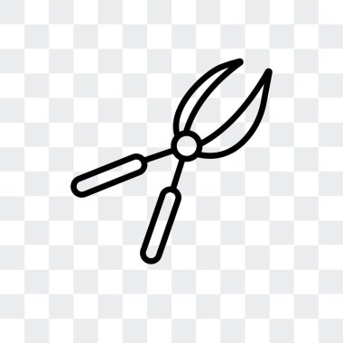 Saydam arka plan üzerinde budayıcı logo tasarımı izole budayıcı vektör simgesi