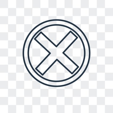 Logo tasarım şeffaf arka plan üzerinde izole vektör simgesi çapraz