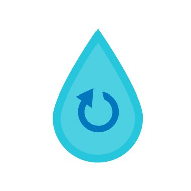 Su simge vektör izole beyaz arka plan, su işareti, nat