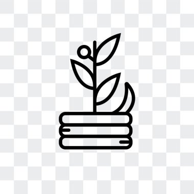 Saydam arka plan üzerinde kompost logo tasarımı izole kompost vektör simgesi