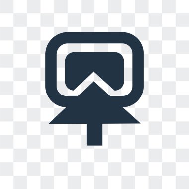 Saydam arka plan üzerinde imleç logo tasarımı izole imleç vektör simgesi