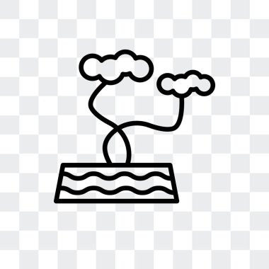 Saydam arka plan üzerinde Bonsai logo tasarımı izole bonsai vektör simgesi