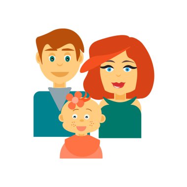 Beyaz arka plan üzerinde aile işareti, izole aile simge vektör ben