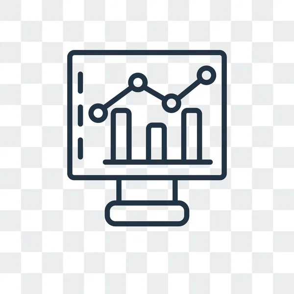 Statistik-Vektor-Symbol isoliert auf transparentem Hintergrund, Statistik-Logo-Design — Stockvektor