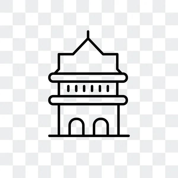 Galata Tower em Istambul vetor ícone isolado em fundo transparente, Galata Tower em Istambul logotipo design — Vetor de Stock