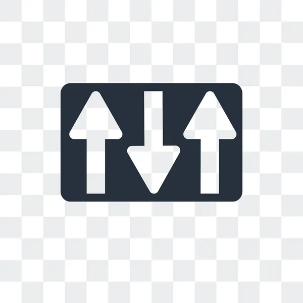 Key up Vektor-Symbol isoliert auf transparentem Hintergrund, key up lo — Stockvektor
