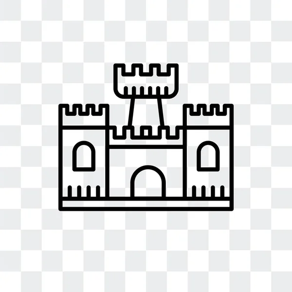 Paredes medievais no ícone do vetor Avila isolado em fundo transparente, Paredes medievais no design do logotipo Avila — Vetor de Stock