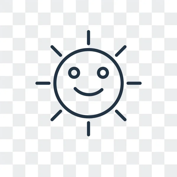 Icono de vector solar aislado sobre fondo transparente, diseño del logotipo de Sun — Vector de stock