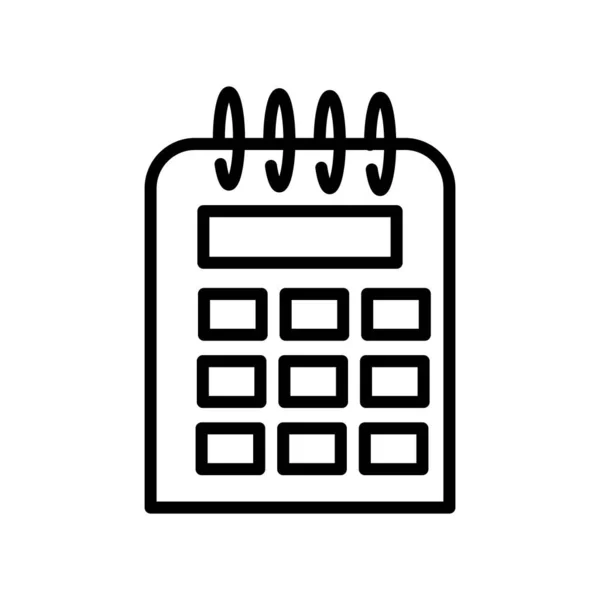 Vektor ikon kalender diisolasi pada latar belakang putih, tanda kalender - Stok Vektor