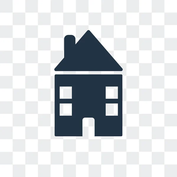 Casa icono vectorial aislado sobre fondo transparente, diseño del logotipo de la casa — Vector de stock