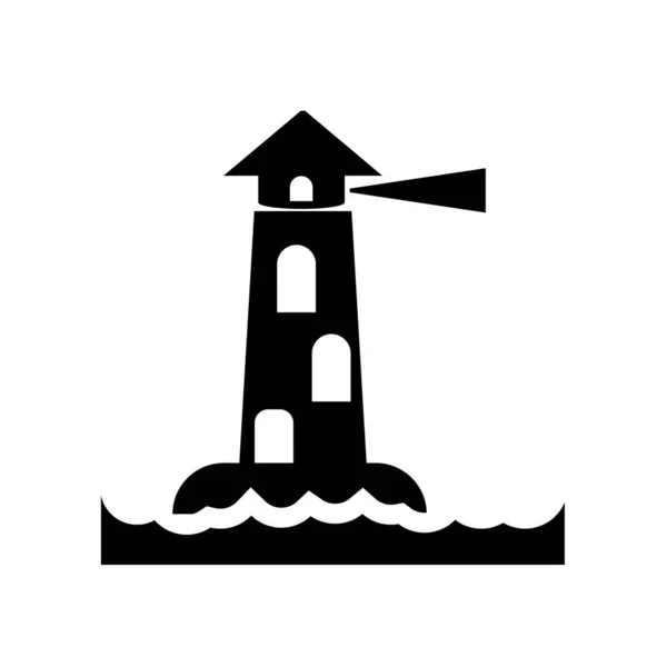 Latarnia morska wektor ikona na białym tle na białym tle, Latarnia morska — Wektor stockowy