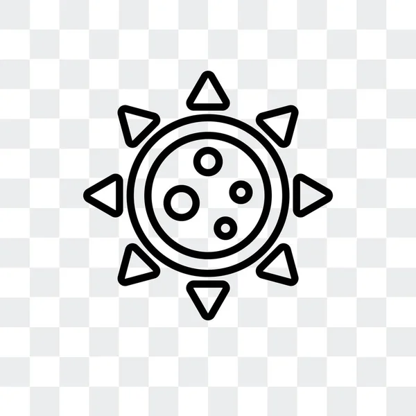 Icona vettoriale Sun isolata su sfondo trasparente, disegno logo Sun — Vettoriale Stock