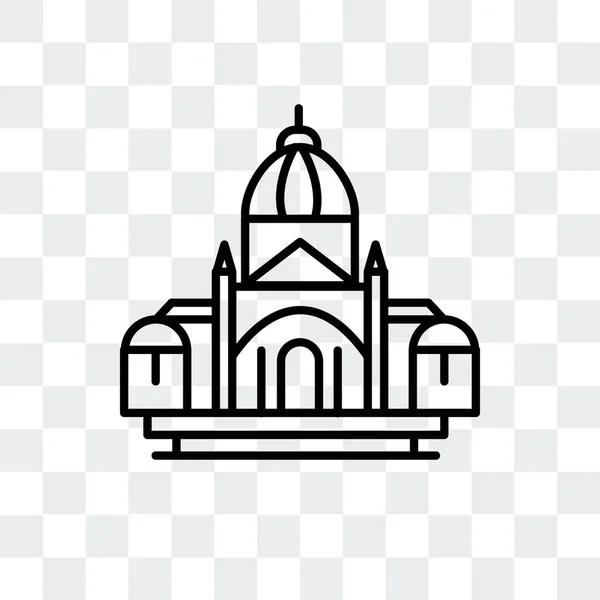 Basílica do ícone do vetor do coração do saco isolado no fundo transparente, Basílica do projeto do logotipo do coração do saco — Vetor de Stock