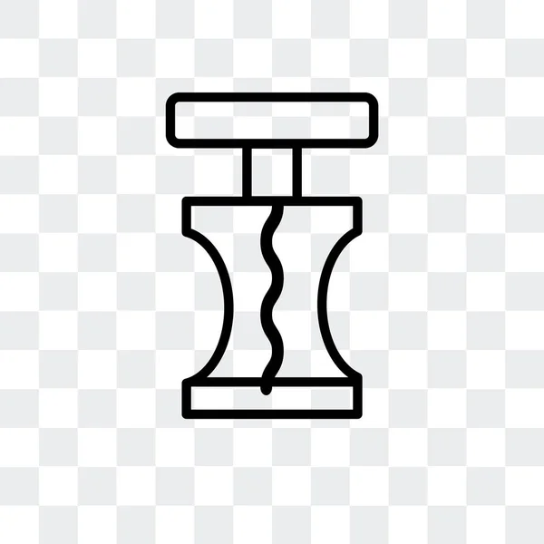 Korkociąg wektor ikona na białym tle na przezroczystym tle, projektowanie logo korkociąg — Wektor stockowy