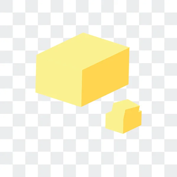 Ícone de vetor de manteiga isolado no fundo transparente, Butter lo —  Vetores de Stock