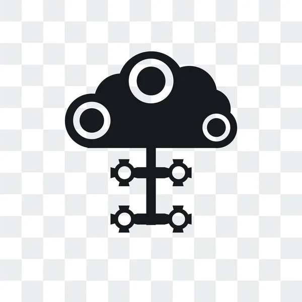 Cloud computing vector icono aislado sobre fondo transparente , — Archivo Imágenes Vectoriales