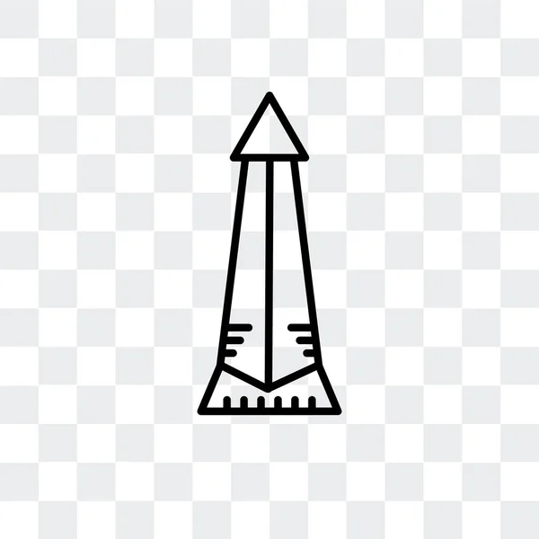 Obelisk Buenos Aires vektor ikon elszigetelt átlátszó háttér, obeliszk Buenos Aires logo tervezés — Stock Vector