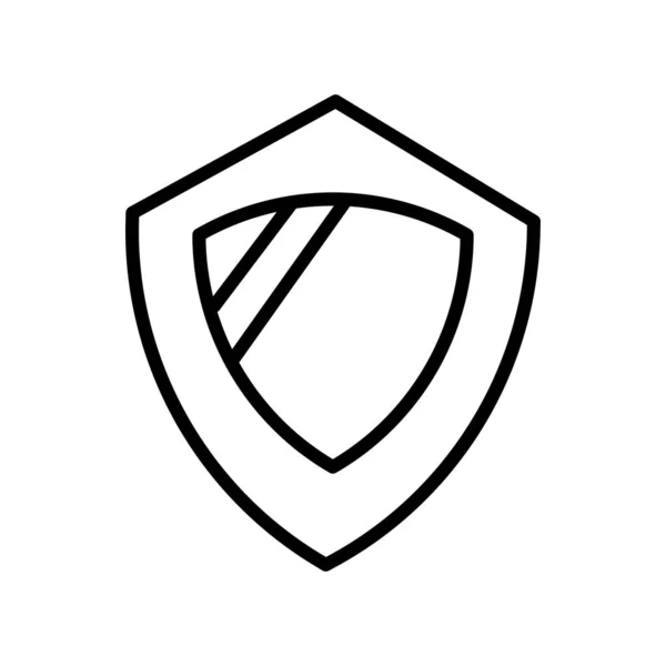Vettore icona scudo isolato su sfondo bianco, Segno scudo, o — Vettoriale Stock