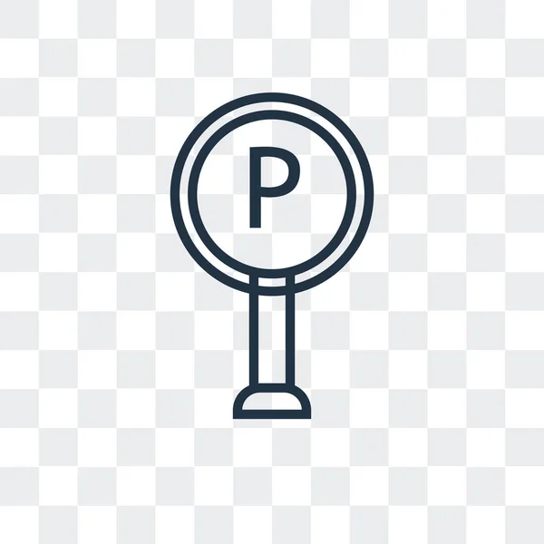 Parkflächen-Vektor-Symbol isoliert auf transparentem Hintergrund, Parkflächen-Logo-Design — Stockvektor