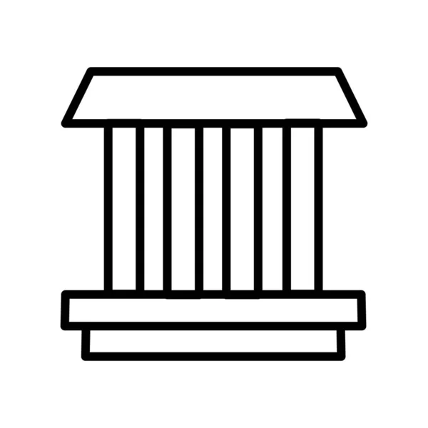 Banco ícone vetor isolado no fundo branco, sinal de banco, offic — Vetor de Stock