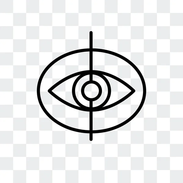 Icona vettoriale Vision isolata su sfondo trasparente, disegno logo Vision — Vettoriale Stock