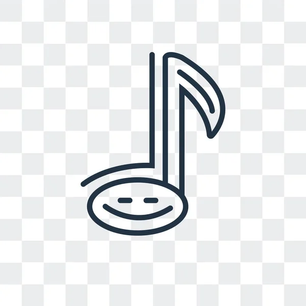 Icono de vector de música aislado sobre fondo transparente, Diseño de logotipo de música — Vector de stock