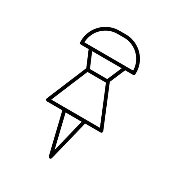 Pin icono vector aislado sobre fondo blanco, signo de Pin, oficina — Vector de stock