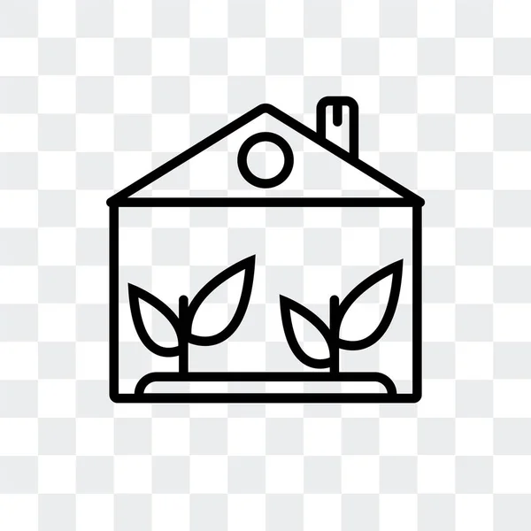 Vector huisje geïsoleerd op transparante achtergrond, huis logo ontwerp — Stockvector