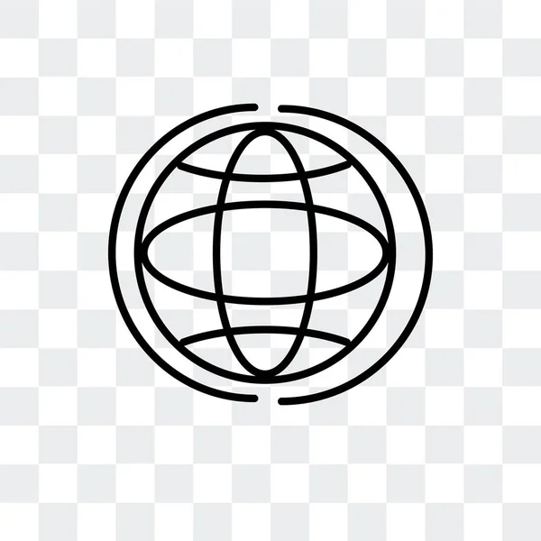 Globo icono vectorial aislado sobre fondo transparente, diseño del logotipo Globe — Vector de stock