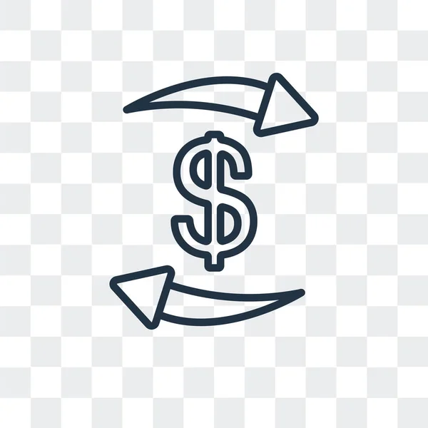 Ícone de vetor de troca isolado em fundo transparente, design de logotipo do Exchange — Vetor de Stock