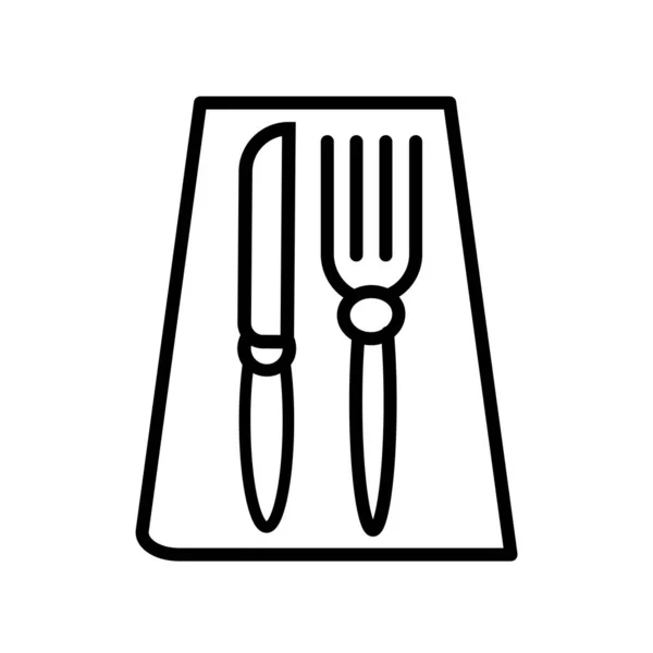 餐具图标矢量分离白色背景, 餐具标志 , — 图库矢量图片