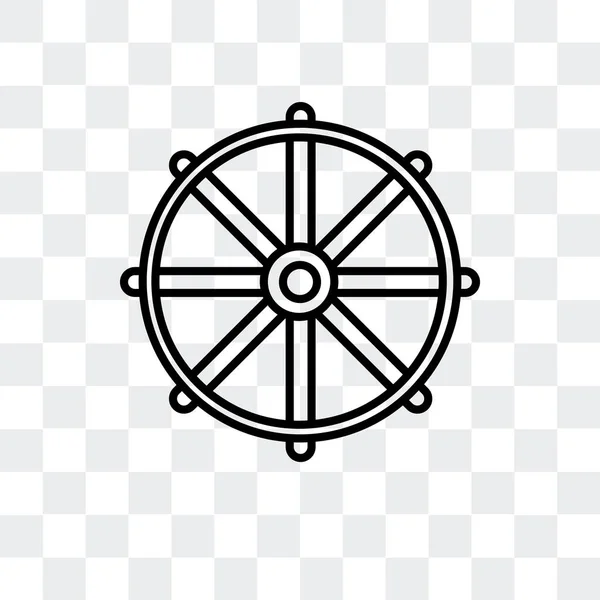 Icono de vector de rueda aislado sobre fondo transparente, diseño del logotipo de la rueda — Archivo Imágenes Vectoriales