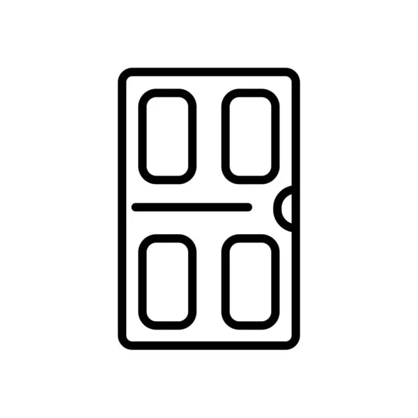 Puerta icono vector aislado sobre fondo blanco, signo de la puerta — Archivo Imágenes Vectoriales