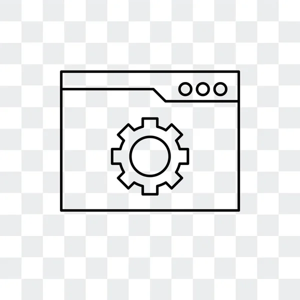 Browser-Vektor-Symbol isoliert auf transparentem Hintergrund, Browser — Stockvektor
